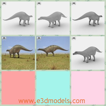 3d model the animal in the plain - This is a 3d model of the animal in the plain,which is large and dangerous.The model is extinct roght now.