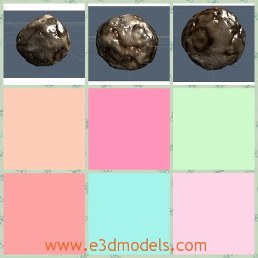 3d model the space rock - This is a 3d model of the space rock,which is actually the stone.The model is round and it is can be reshaped into other shapes.