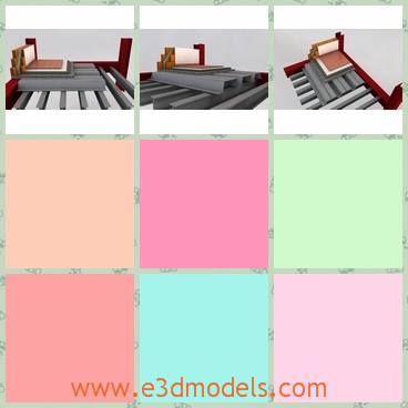 3d model the steel floor - This is a 3d model of the steel floor,which is a construction detail of a slab with steel supporting structure. It was developed in archicad.