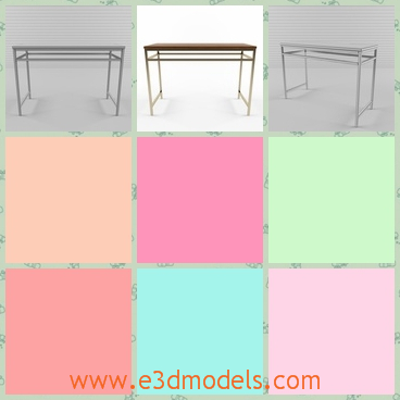 3d model the table with long legs - This is a 3d model of the table with long legs,which is thin and long.The surface of the table is thin, too.