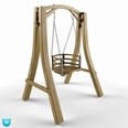 3d model the wooden swing for kids