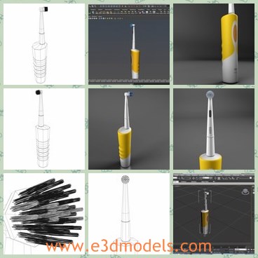 3d model the toothbrush - This is a 3d model of the toothbrush,which  was designed to provide a high definition in a low poly. Standard low-poly mesh with specific poly count , smooth it if you want.