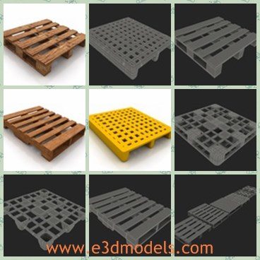 3d model the wooden and plastic skid - Share and Download 3D Models at ...
