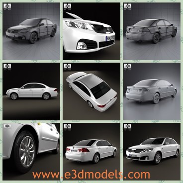 3d model the car with four doors - This is a 3d model of the car with four doors,which is expensive but very spacious.The model is a saloon car with modern designs.