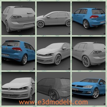 3d model the German car - This is a 3d model of the German car,which is new and compact.The model is popular in the world although it was created by German designer.