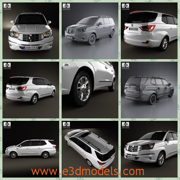 3d model the Korean car - This is a 3d model of the Korean car,which is large and spacious.The car is made in 2013 and then it becomes the most popular brand.