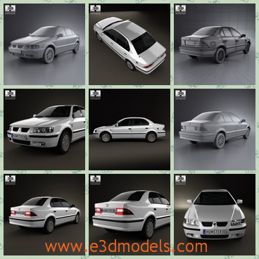 3d model the sedan car in Iran - This is a 3d model of the sedan car in Iran,which is made in 2011 and the car is popular in Iran.