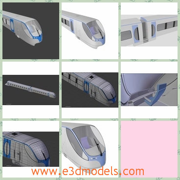 3d model the train with passengers - This is a 3d model of the train with passengers,which is modern and spacious.The model is the newest type of the brand.