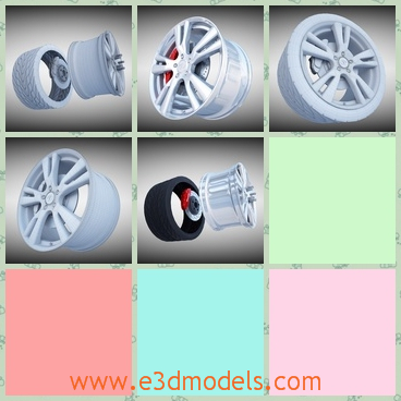 3d model the wheel of the car - This is a 3d model of the wheel of the car,which is solid and special to the car.